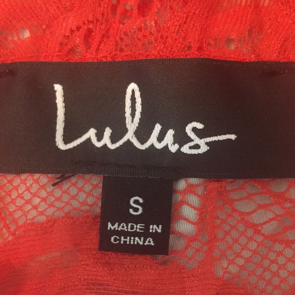 BNWT Lulu’s Coral Orange Lace Bralette - Picture 4 of 7